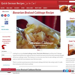 German Sweet Braised Cabbage Recipe