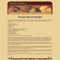 German Bread Recipes