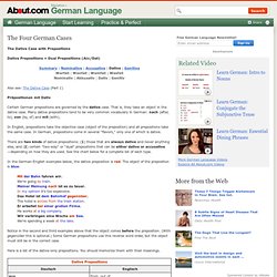 German Dative Case with Prepositions - Dative and Dual Prepositions