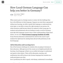 How Local German Language Can help you better in Germany?