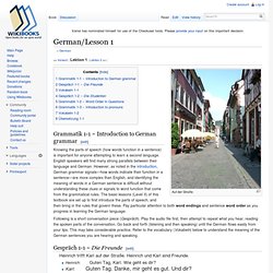 German/Lesson 1
