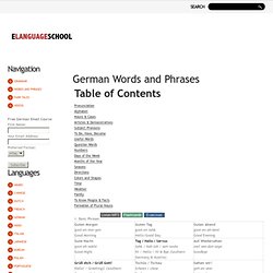 German Words and Phrases