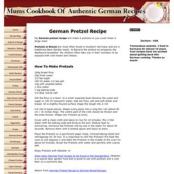 German Pretzel Recipe. Bavarian Pretzel Recipe