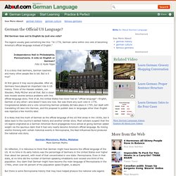 German the Official US Language?