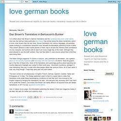 love german books: Dan Brown's Translators in Berlusconi's Bunker