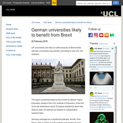 German universities likely to benefit from Brexit