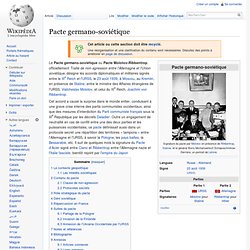 1939-1941 Pacte germano-soviétique