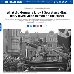 What did Germans know? Secret anti-Nazi diary gives voice to man on the street
