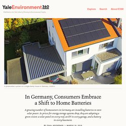 In Germany, PV Panels Often Come With a Battery