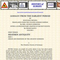 Germany, Heathen Antyquity