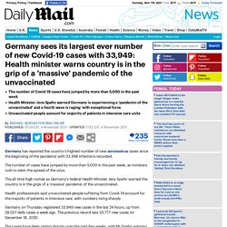 Germany sees its largest ever number of new Covid-19 cases with 33,949