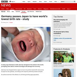 Germany passes Japan to have world's lowest birth rate - study - BBC News