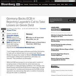 Germany Backs ECB in Rejecting Lagarde’s Call to Take Losses on Greek Debt