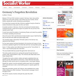 Germany's Forgotten Revolution