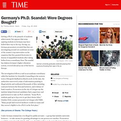 Germany's Ph.D. Scandal: Were Degrees Bought?