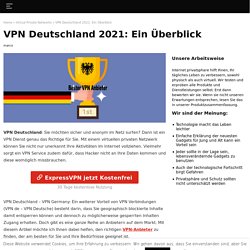 VPN Germany – Mit VPNs sicher und anonym im Internet surfen.