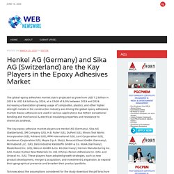 Henkel AG (Germany) and Sika AG (Switzerland) are the Kay Players in the Epoxy Adhesives Market