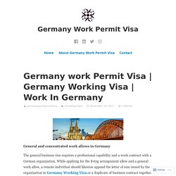 Germany work Permit Visa