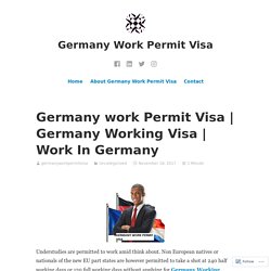 Germany work Permit Visa