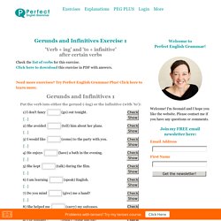 Gerunds and Infinitives Exercise 1