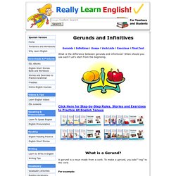 Gerunds and Infinitives: rules, exercises and quizzes