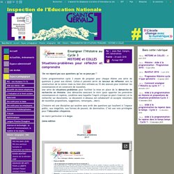 IEN St Gervais / Pays du Mont-Blanc - Programmation Histoire par situations problèmes 2016