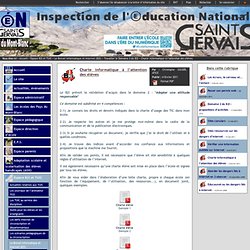 IEN St Gervais / Pays du Mont-Blanc - Charte informatique à l'attention des élèves