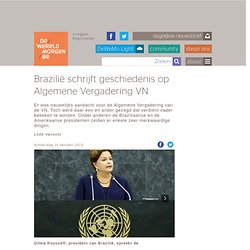 Brazilië schrijft geschiedenis op Algemene Vergadering VN