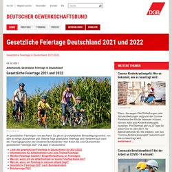 Gesetzliche Feiertage in Deutschland 2021/2022