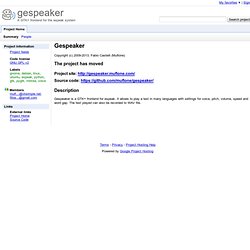 gespeaker - text to speach