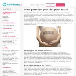 Gestation pour autrui, une mère porteuse, la législation en France
