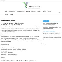 Gestational Diabetes Treatment in Delhi at Dr Health Guide