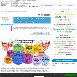 10 éco-gestes pour des usages numériques plus légers ! - [DANE de Lyon]