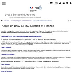 Après un BAC STMG Gestion et Finance - Lycée Bertrand d'Argentré