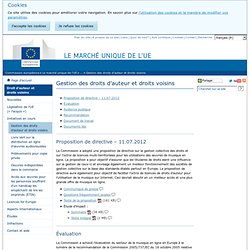 Gestion des droits d’auteur et droits voisins - Commission européenne