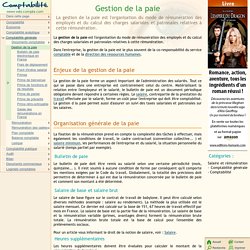 Gestion de la paie
