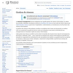 Gestion de réseaux