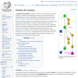 Gestion de versions