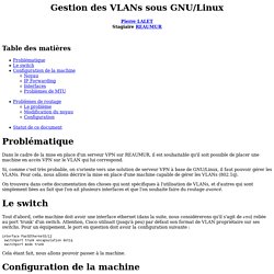 Gestion des VLANs sous GNU/Linux
