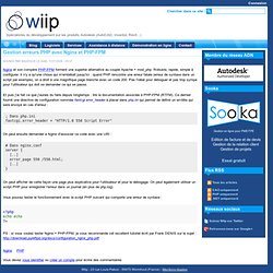 Gestion erreurs PHP avec Nginx et PHP-FPM