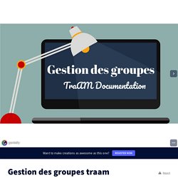 Gestion des groupes traam