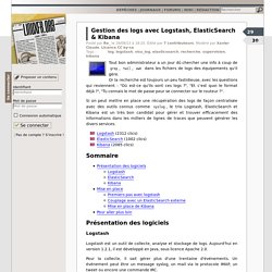 Gestion des logs avec Logstash, ElasticSearch & Kibana