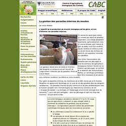 CULTIVONS BIOLOGIQUE CANADA - ETE 2012 - Au sommaire: La gestion des parasites internes du mouton