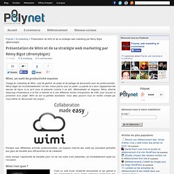 Wimi : outil de gestion de projet et de partage de fichiers