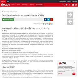 Gestión de relaciones con el cliente (CRM)