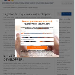 La gestion des risques au sein des entreprises - QSE-France.com