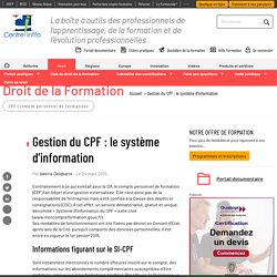 Gestion du CPF : le système d’information