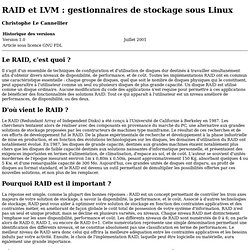 RAID et LVM : gestionnaires de stockage sous Linux