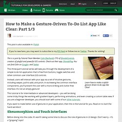 How to Make a Gesture-Driven To-Do List App Like Clear: Part 1/3