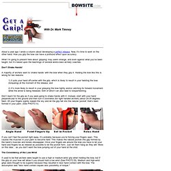 Get a Grip - Gripping the Bow